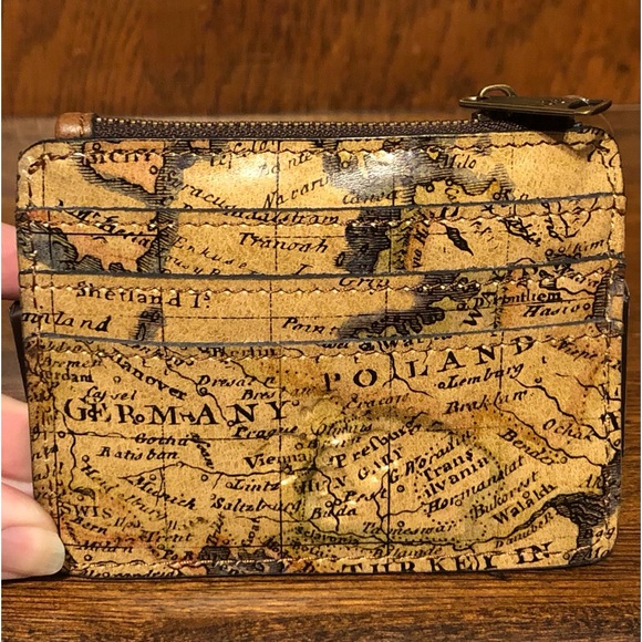 NWT-Patricia Nash-SET-European Map-Carisbrooke Satchel & Cassis ID Case-$248 - Picture 14 of 16